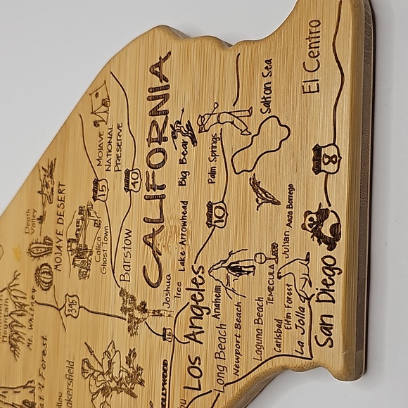 California Bamboo Laser Etched Cutting Board NWT - Picture 3 of 6